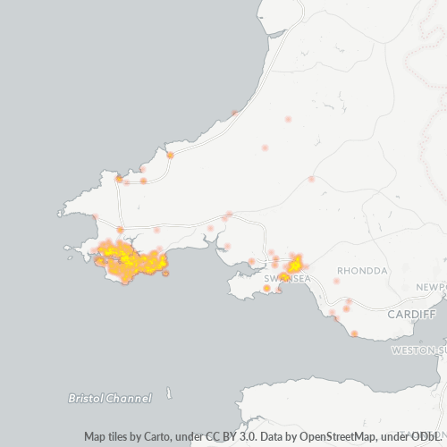 SA7 Business Density Heatmap