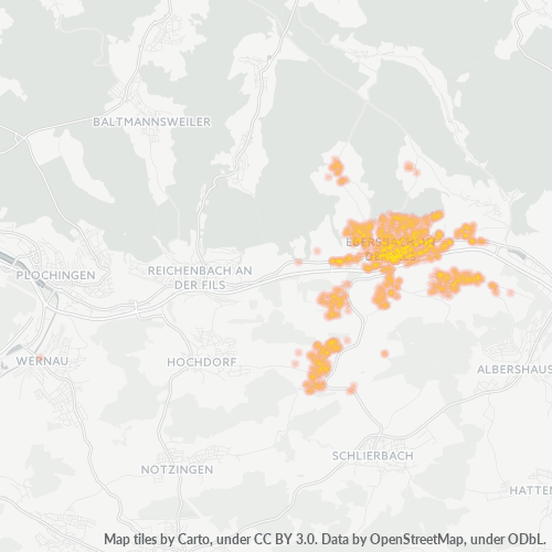 Heatmap für plz 73061