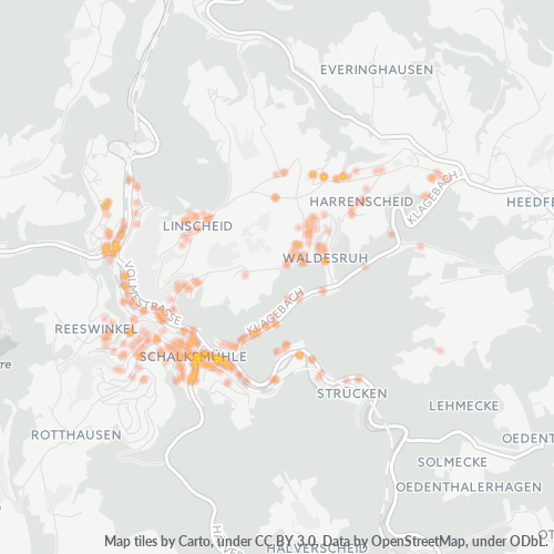Heatmap für plz 58579