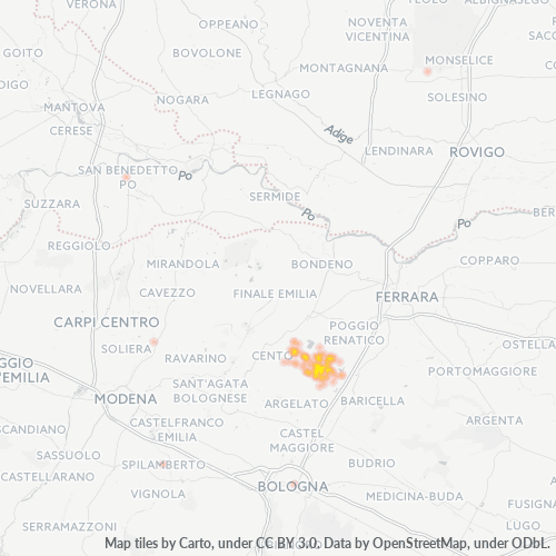 Mappa di calore per cap 40018