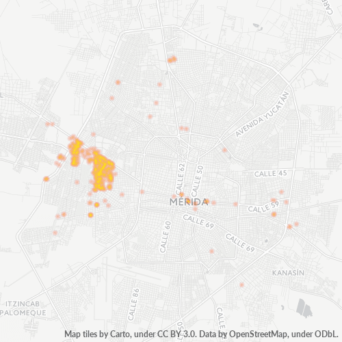 97238 Mapa de calor de densidad empresarial