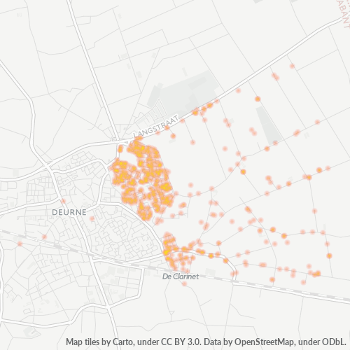 Heatmap voor postcode 5754