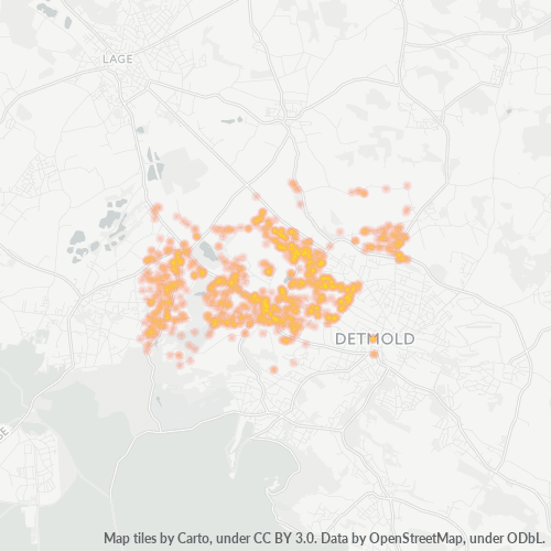32758 Standortdichte-Heatmap
