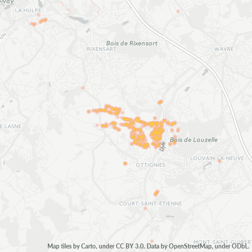Heatmap voor postcode 1342