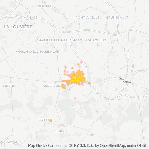 Heatmap voor postcode 6140