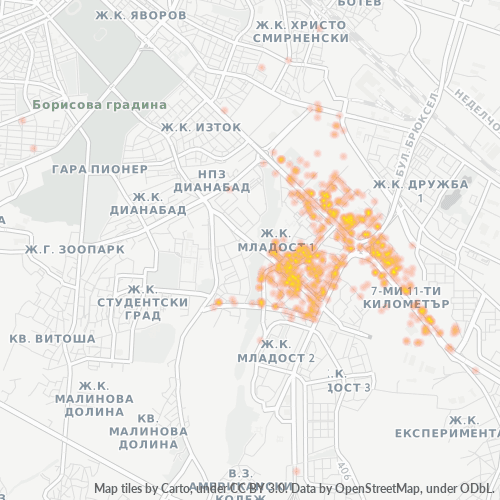 1784 Топлинна карта на бизнеса
