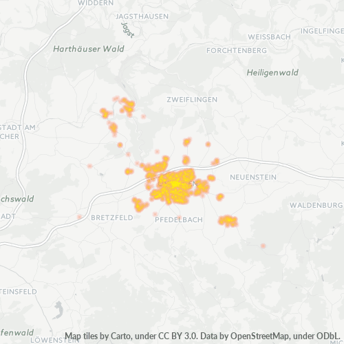 Heatmap für plz 74613