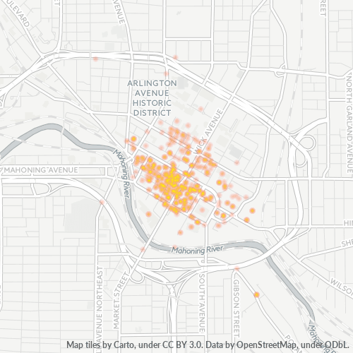 44503 Business Density Heatmap