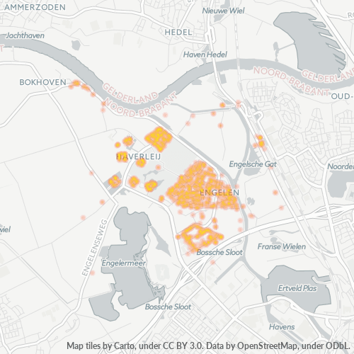 Heatmap voor postcode 5221