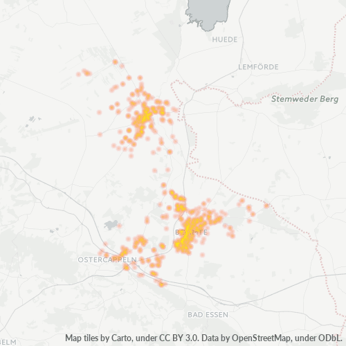Heatmap für plz 49163