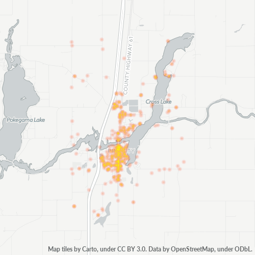 55063 Business Density Heatmap