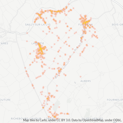 62840 Thermocarte de densité d'activité