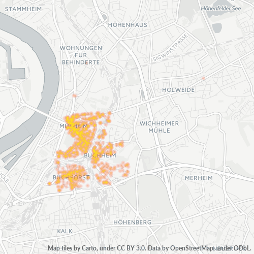 Heatmap für plz 51065