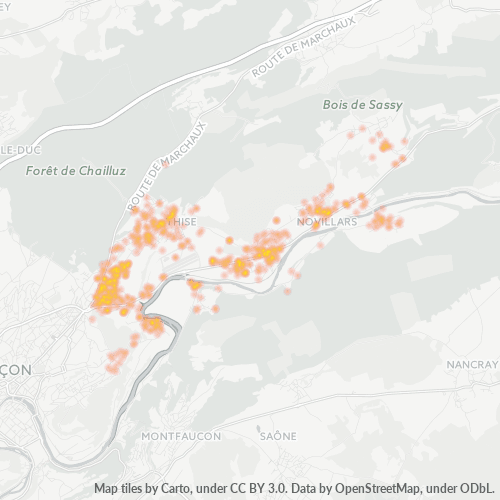 25220 Thermocarte de densité d'activité