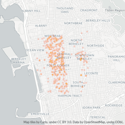 94701 Business Density Heatmap