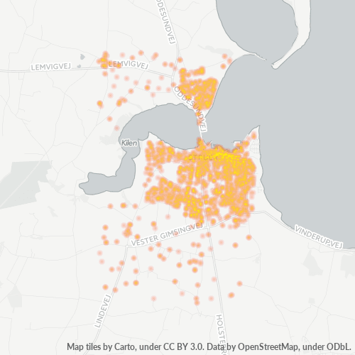 7600 Heatmap over forretningstæthed