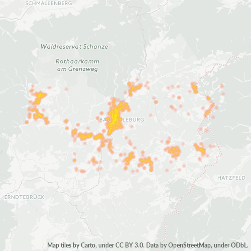 57319 Standortdichte-Heatmap