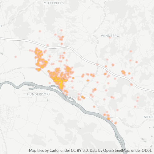 Heatmap für plz 94327