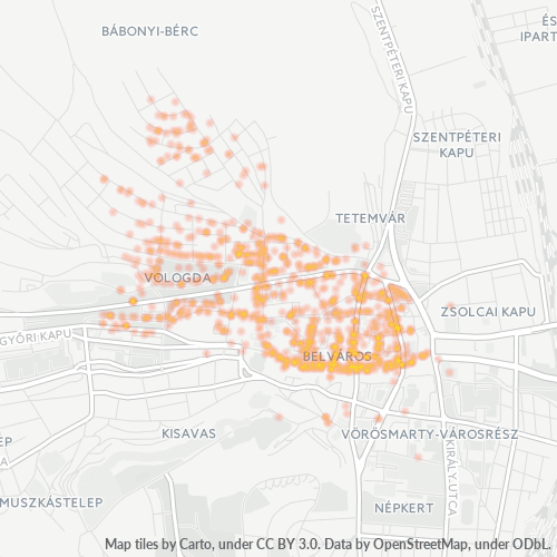 3525 Vállalati sűrűségi térkép