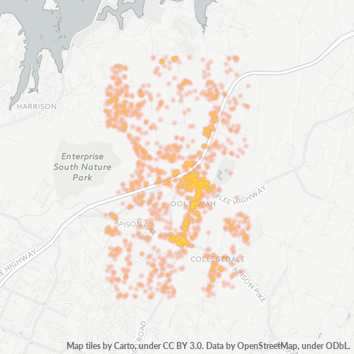 37363 Business Density Heatmap