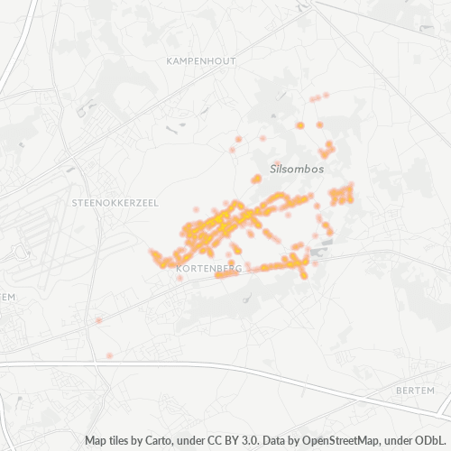 Heatmap voor postcode 3071