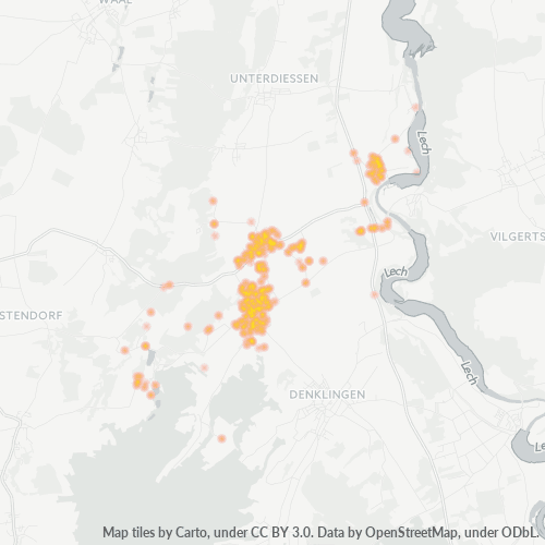 Heatmap für plz 86925