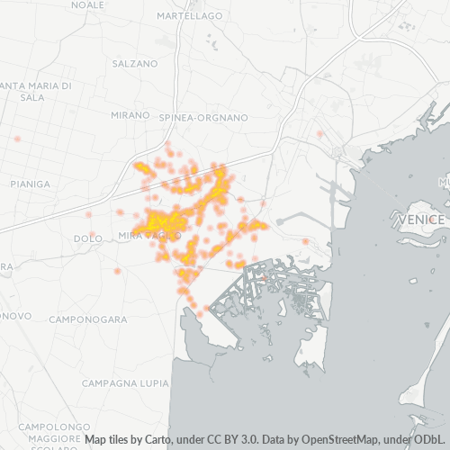 Mappa di calore per cap 30034