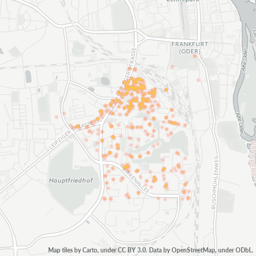 Heatmap für plz 15232