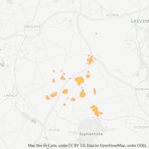 Heatmap für plz 52445