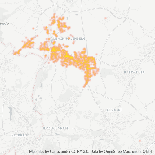Heatmap für plz 52531