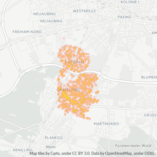 Heatmap für plz 82166