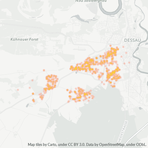 Heatmap für plz 06847