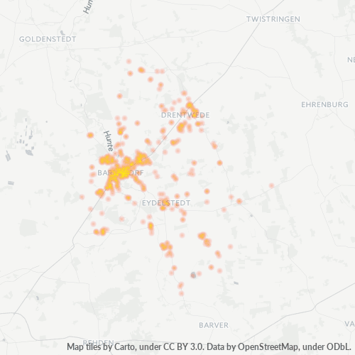 Heatmap für plz 49406