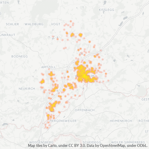 Heatmap für plz 88239