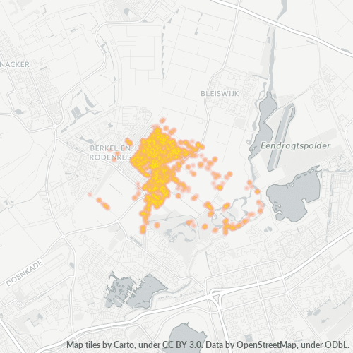 Heatmap voor postcode 2661
