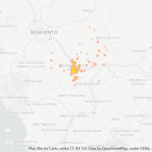 Mappa di calore per cap 82018