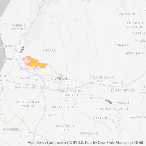 Mappa di calore per cap 37026