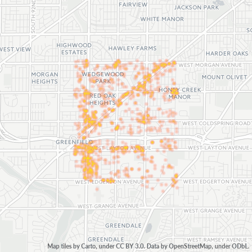 53220 Business Density Heatmap