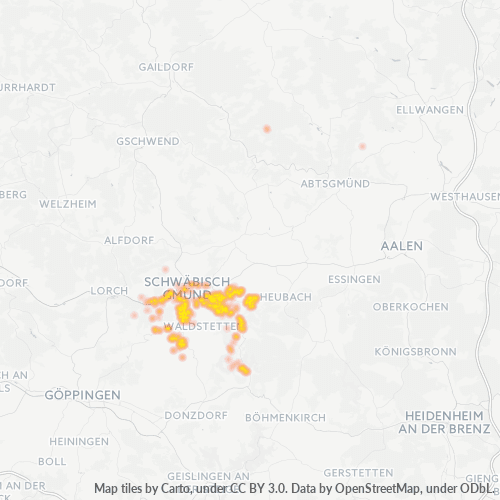 Heatmap für plz 73529