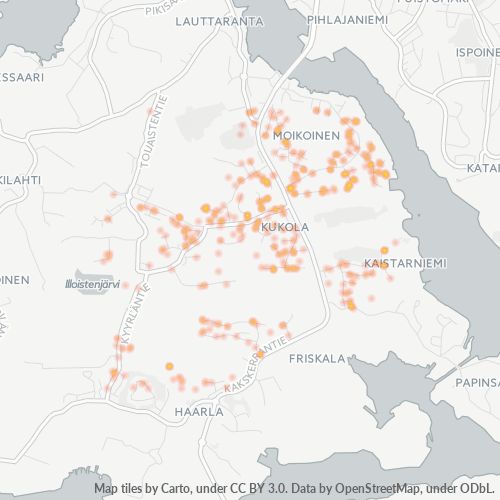 20900 Yritystiheys lämpökarttana