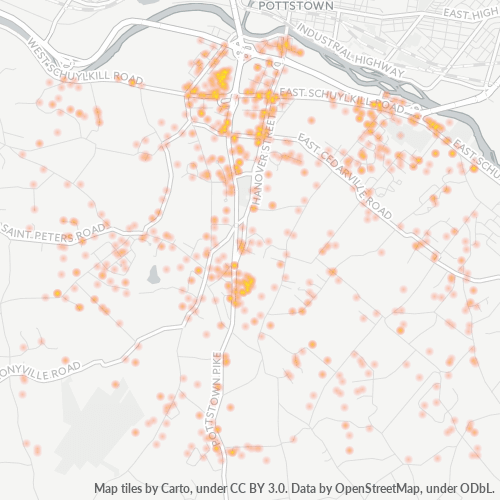 19465 Business Density Heatmap