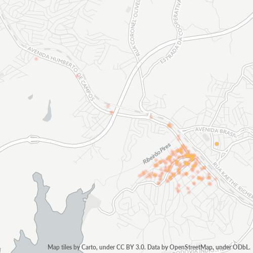 09424-000 Mapa de calor de densidad empresarial