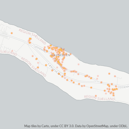 4583 Heatmap over forretningstæthed