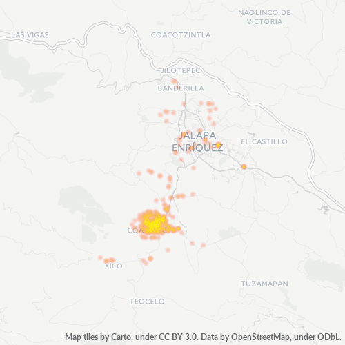 91500 Mapa de calor de densidad empresarial