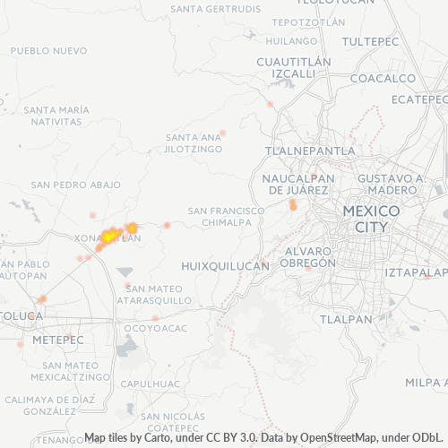 52060 Mapa de calor de densidad empresarial