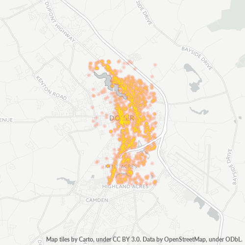 19901 Business Density Heatmap