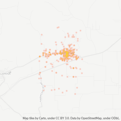 97378 Business Density Heatmap