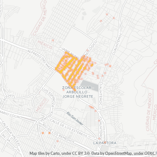 07230 Mapa de calor de densidad empresarial