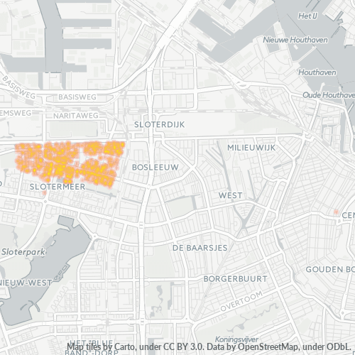 Heatmap voor postcode 1063