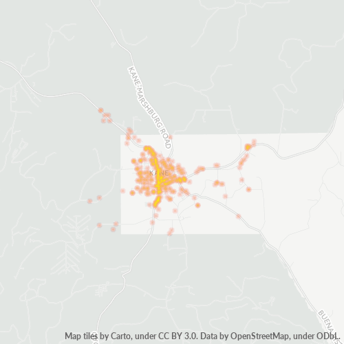 16735 Business Density Heatmap
